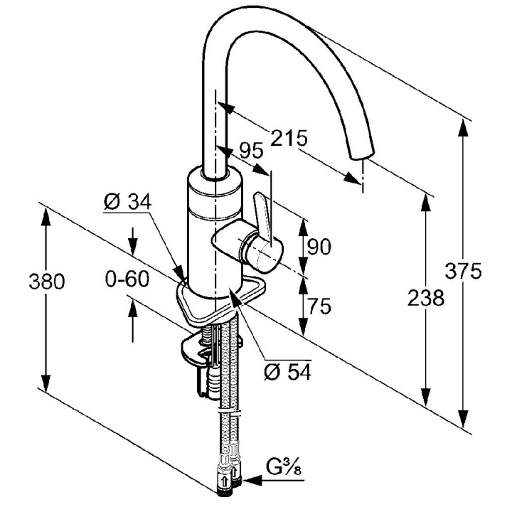 Elektroniczna bateria kuchenna jednouchwytowa Kludi E-go- sanitbuy.pl