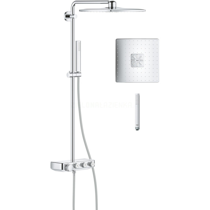 Bateria prysznicowa z termostatem, DN 15 z zestawem prysznicowym, Grohe Precision Flow - Chrom
