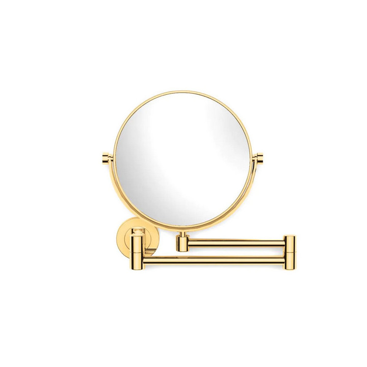 Lusterko kosmetyczne Stella, powiększające, podświetlenie LED, złoty połysk 