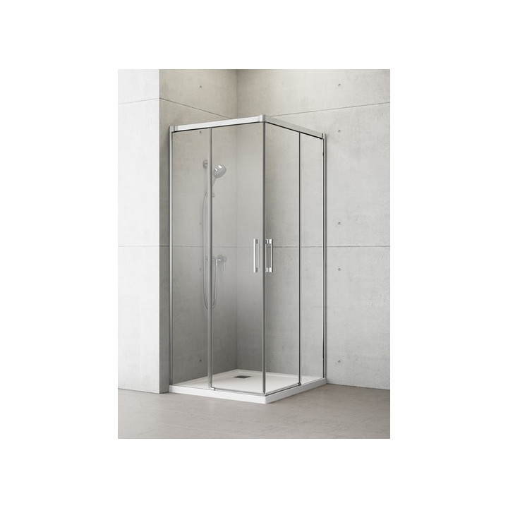 Kabina prysznicowa 100Rx80Lcm szkło przejrzyste chrom Radaway Idea Kdd, 387062-01-01R+387061-01-01L