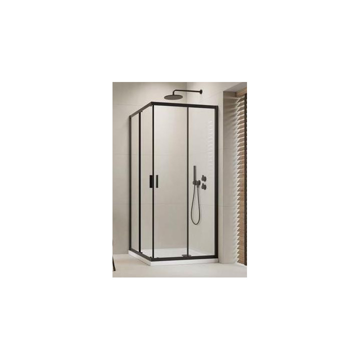 Kabina Radaway Alienta D 800x1000 mm prostokątna z drzwiami dwuczęściowymi, szkło przejrzyste, chrom