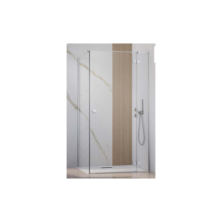 Ścianka boczna S1 70 Radaway Essenza New Black KDJ 66.7-68.2-200cm, profil czarny, szkło przejrzyste