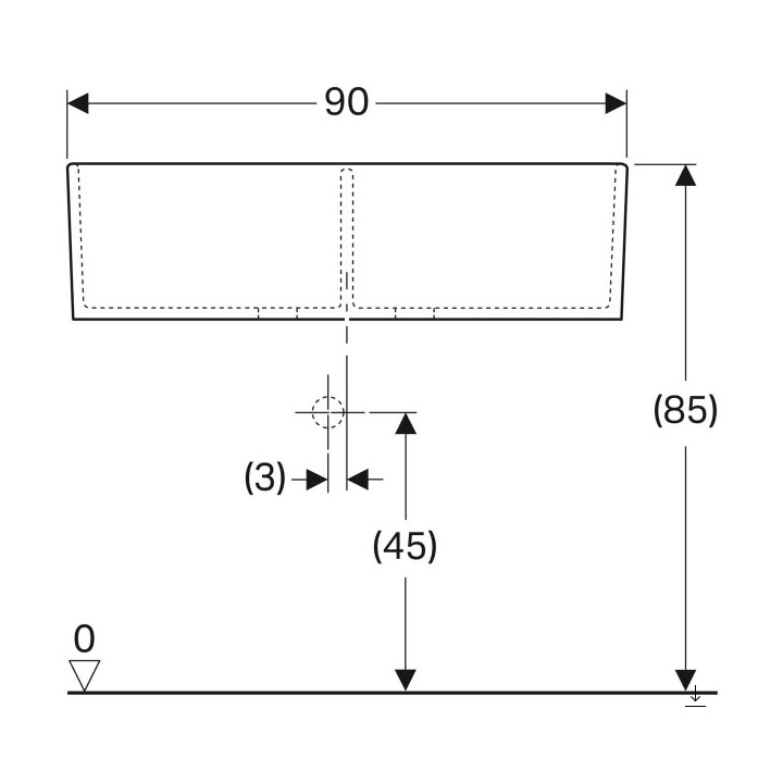 Umywalka wielofunkcyjna Geberit Publica,60x50cm, biała