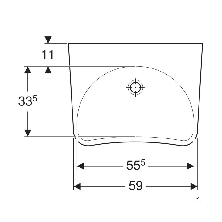 Umywalka wielofunkcyjna z dwoma komorami i przelewem Geberit Publica,, biała