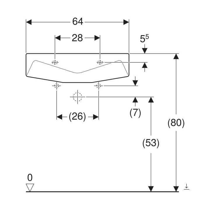 Umywalka wielofunkcyjna z dwoma komorami i przelewem Geberit Publica,, biała