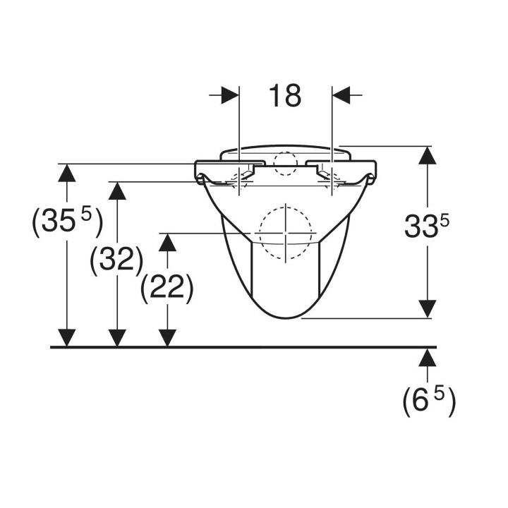 Wisząca miska WC dla dzieci ,lejowa, Geberit Bambini, biała
