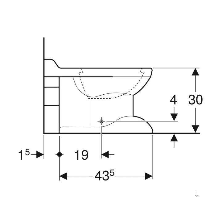 Wisząca miska WC dla dzieci z nakładkami do siedzenia ,lejowa, Geberit Bambini, biała