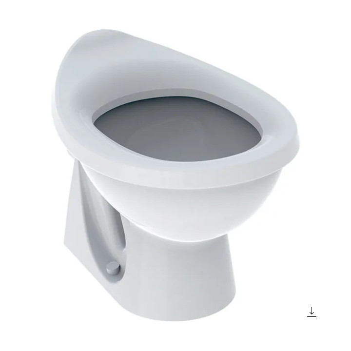 Stojącamiska WC dla dzieci z dekoracyjnymi nóżkami ,lejowa, Geberit Bambini, biała