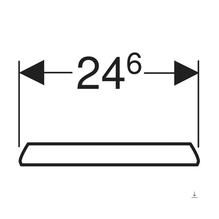 Pisuar Geberit Flow,dopływ z tyłu, odpływ do tyłu, biała