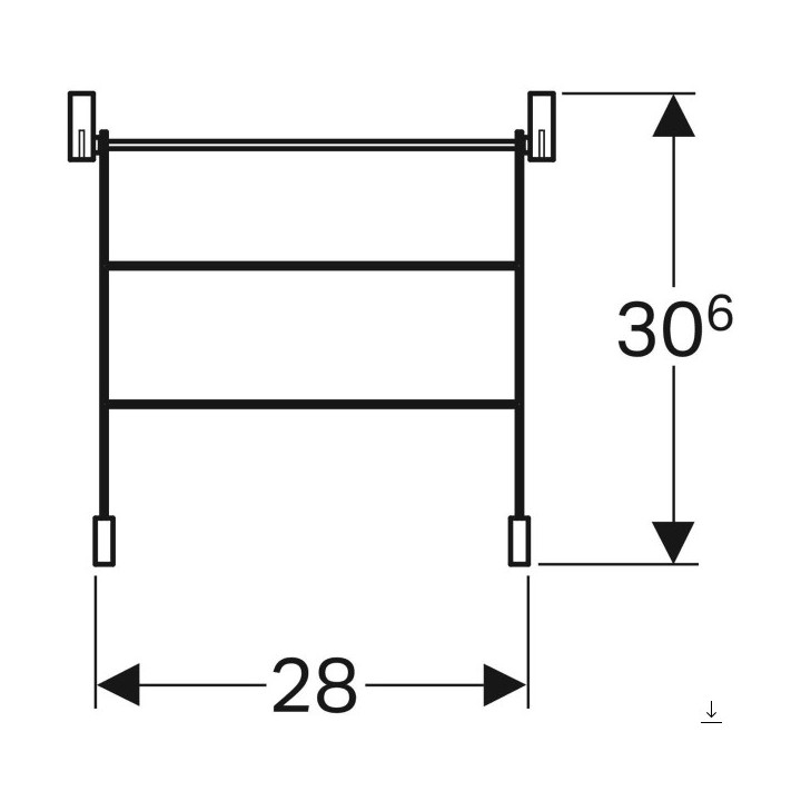 Zlew do klapki uchylnej  Geberit Publica,  biały