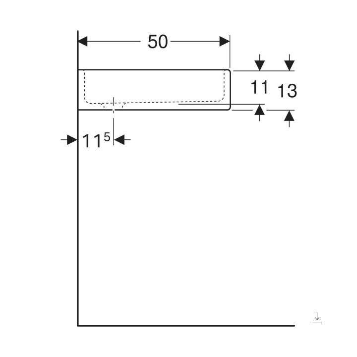 Umywalka wielofunkcyjna bez przelewu  Geberit Publica Garda,  biała