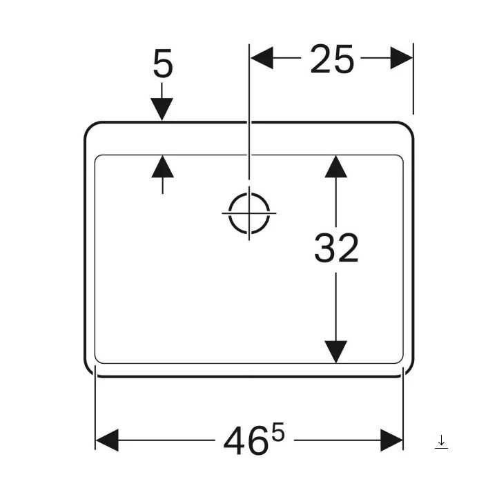 Umywalka wielofunkcyjna bez przelewu 70x50cm Geberit Publica Garda,  biała