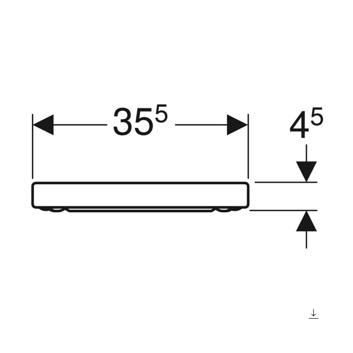 Umywalka wielofunkcyjna z przelewem 50x39cm Geberit Publica Garda,  biała
