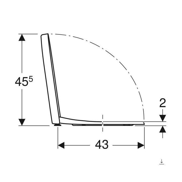 Umywalka wielofunkcyjna z przelewem 50x39cm Geberit Publica Garda,  biała