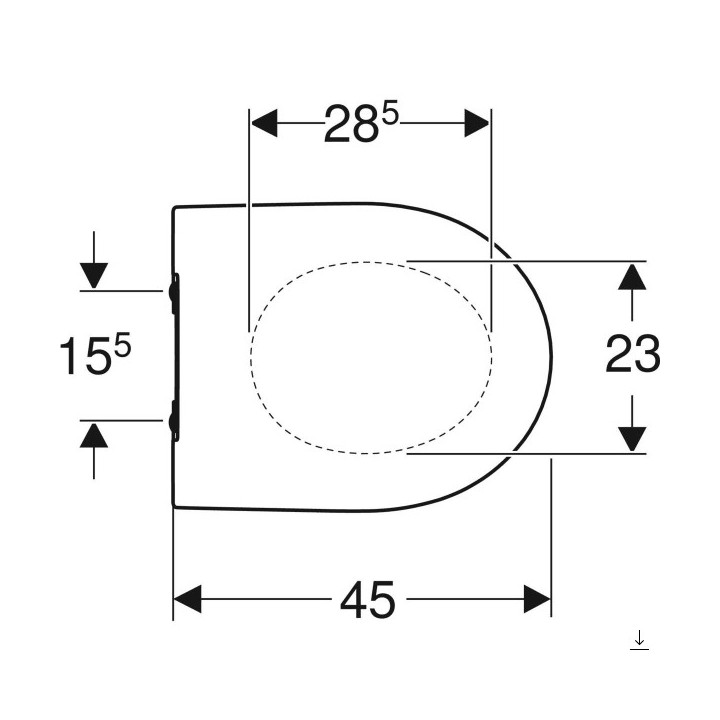 Deska  sedesowa  Geberit iCon,  biała