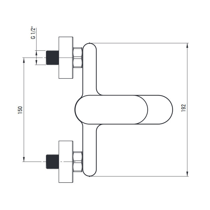 Bateria umywalkowa  jednouchwytowa podtynkowa Deante Agawa, chrom