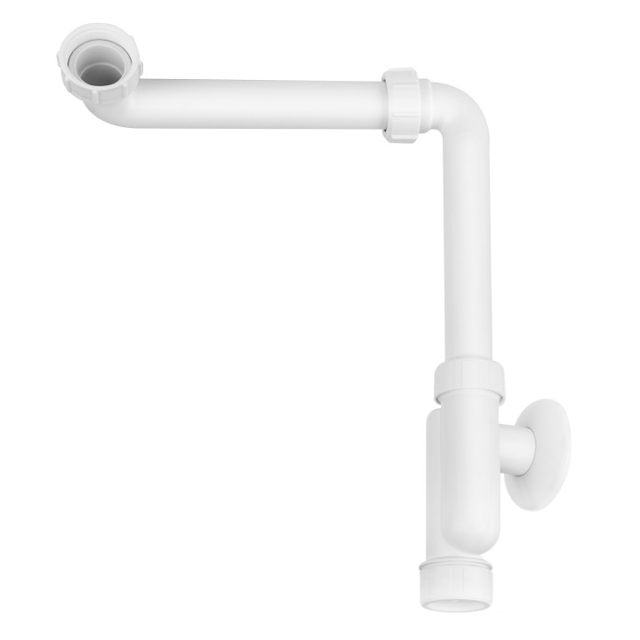 Syfon umywalkowy McAlpine niski PCV, biały
