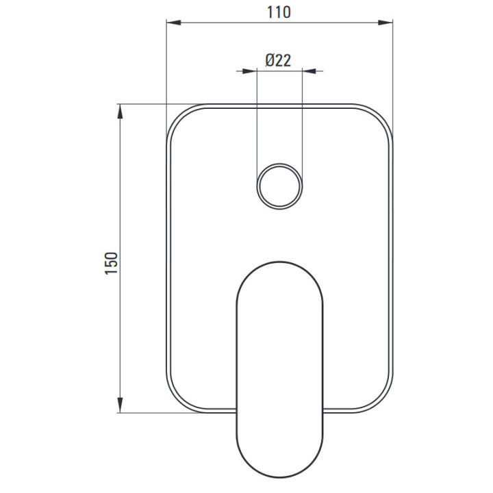 Bateria prysznicowa jednouchwytowa ścienna Deante Alpina, chrom
