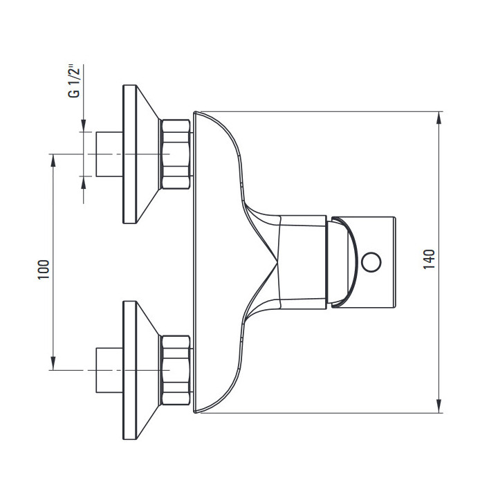 Bateria prysznicowa jednouchwytowa podtynkowa z przełącznikiem natrysku Deante Alpina, chrom