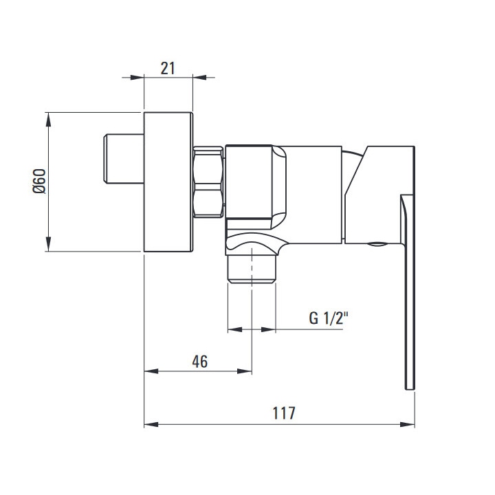 Bateria bidetowa jednouchwytowa podtynkowa ze słuchawką typu bidetta , Deante Alpina, nero