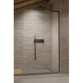 Parawan nawannowy Radaway Modo SL Black PNJ II 70 prawy, szkło przejrzyste, profil czarny