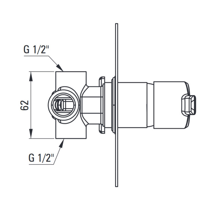 Bateria prysznicowa jednouchwytowa podtynkowa z przełącznikiem natrysku, Deante Arnika, chrom