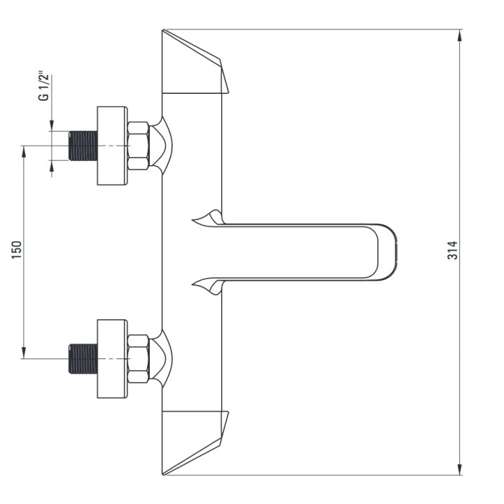 Bateria umywalkowa jednouchwytowa stojąca - Eco-aerator 4.5l/min , Deante Arnika, chrom