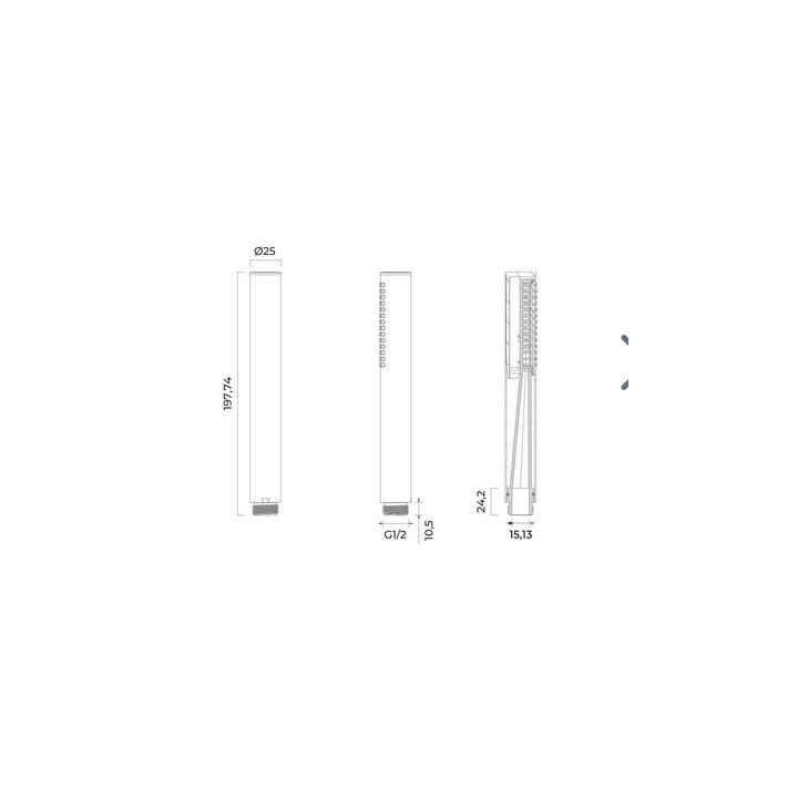 Zestaw  wannowo-prysznicowy podtynkowy termostatyczny, Olten Katla, czarny mat