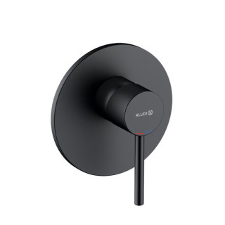 Bateria podtynkowa wannowo-natryskowa z termostatem, Kludi Zenta SL, czarny mat