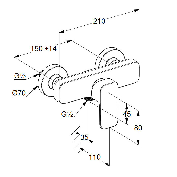 Bateria wannowo-natryskowa jednouchwytowa podtynkowa  DN15, Kludi Renon, biały mat