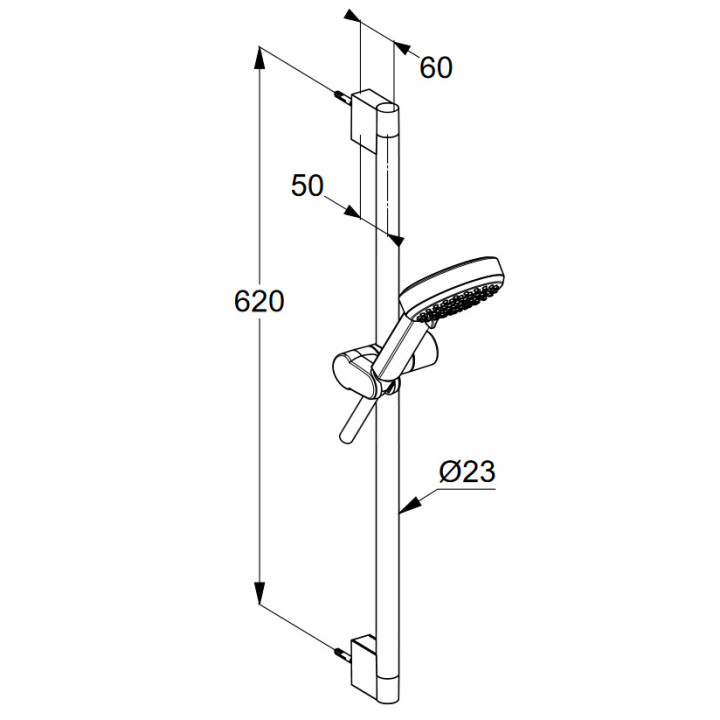 Zestaw natryskowy , Kludi Dive S 1S, czarny mat