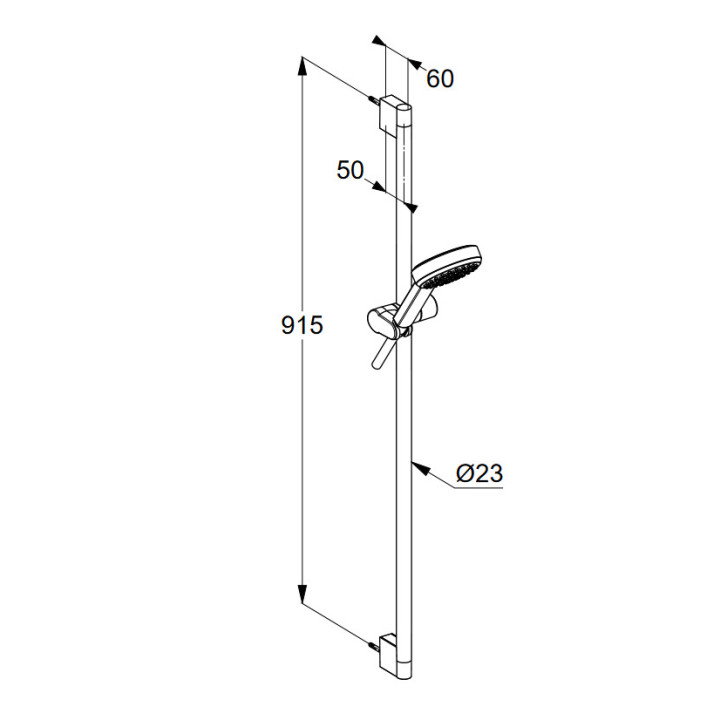 Zestaw wannowo-natryskowy , Kludi Dive S S, czarny mat