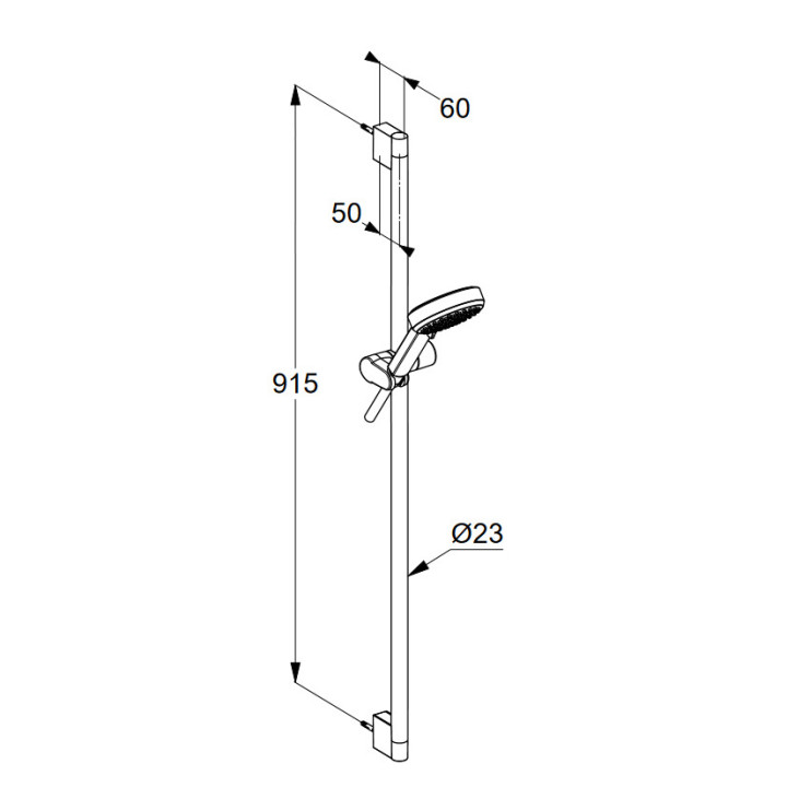 Zestaw natryskowy , Kludi Dive S 1S, czarny mat