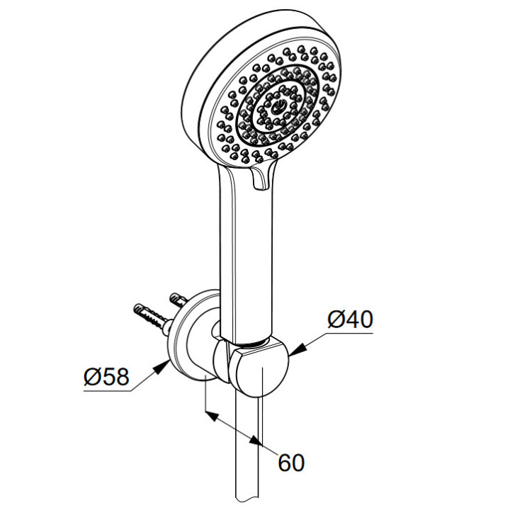 Zestaw natryskowy , Kludi Dive S 3S, czarny mat