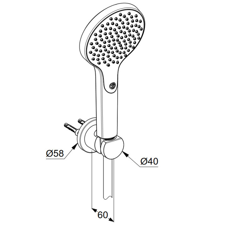 Zestaw natryskowy, Kludi Dive X 3S , czarny mat