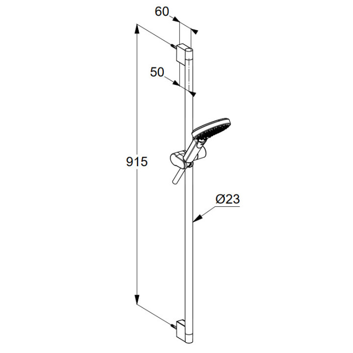 Zestaw natryskowy, Kludi Dive X 1S , czarny mat