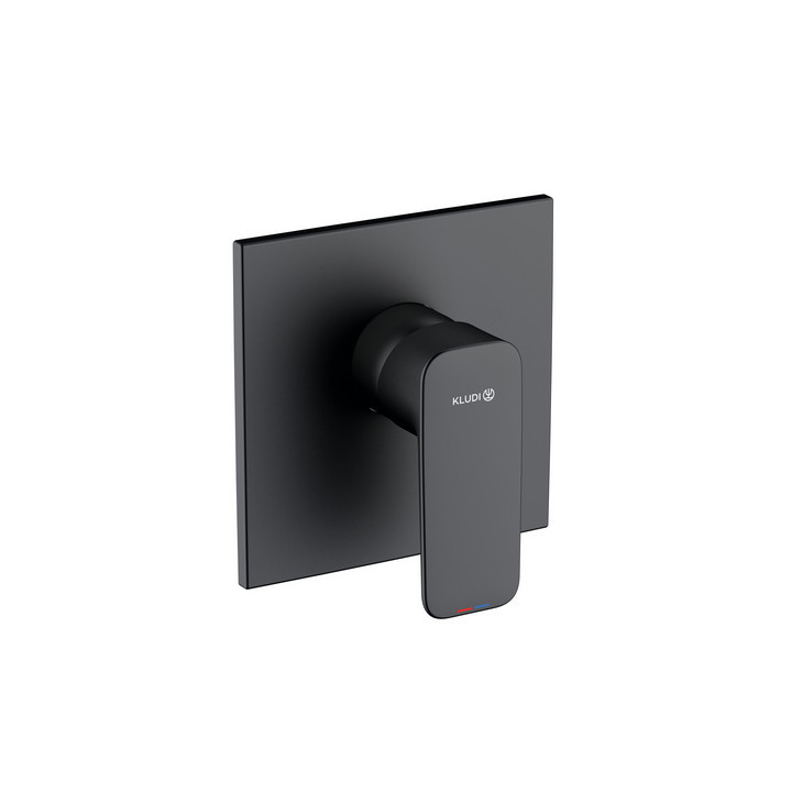 Bateria natryskowa z termostatem podtynkowa , Kludi Zenta SL, czarny mat