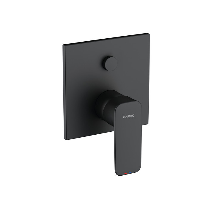 Bateria natryskowa podtynkowa , Kludi Pure&Style, czarny mat