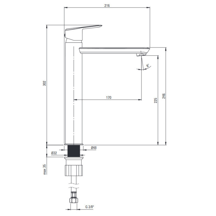 Bateria umywalkowa , Deante Arnika, nero