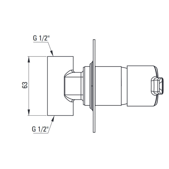 Bateria prysznicowa ścienna, Deante Arnika, nero