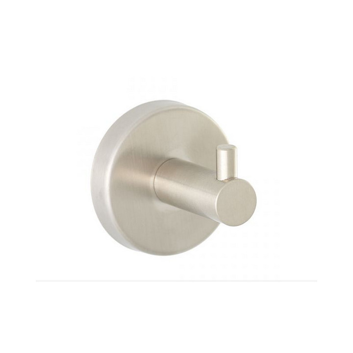 Szczotka WC z uchwytem mocowanym do ścianyMerida, z przykrywką, stal matowa