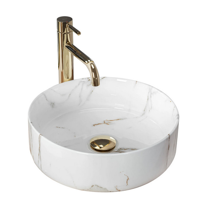 Umywalka nablatowa Rea Elma 45 cm - biała