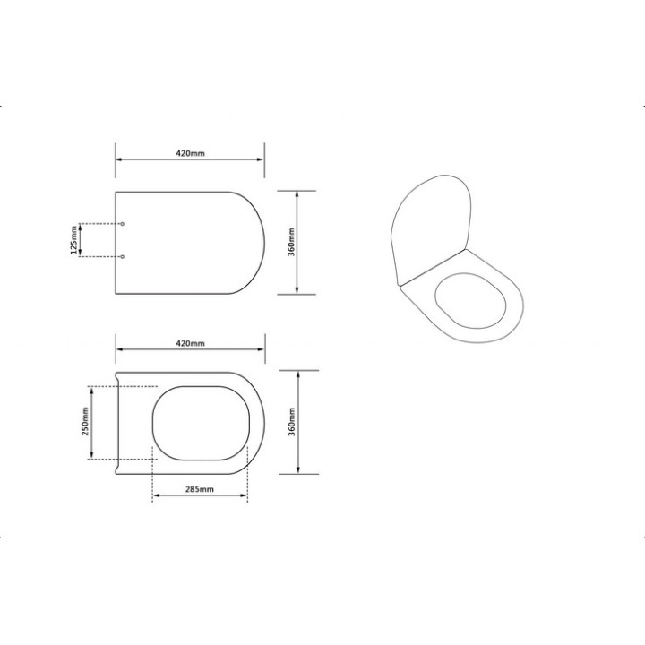 Miska WC z deską wolnoopadającą, Laveo Desna, biała