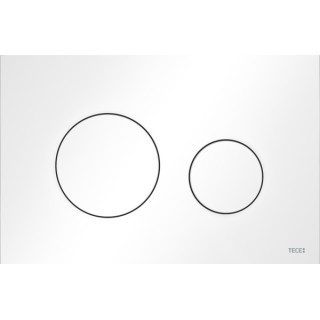 Przycisk spłukujący do WC TECEsolid z metalu, spłukiwanie dwoma ilościami wody - stal nierdzewna szczotkowana