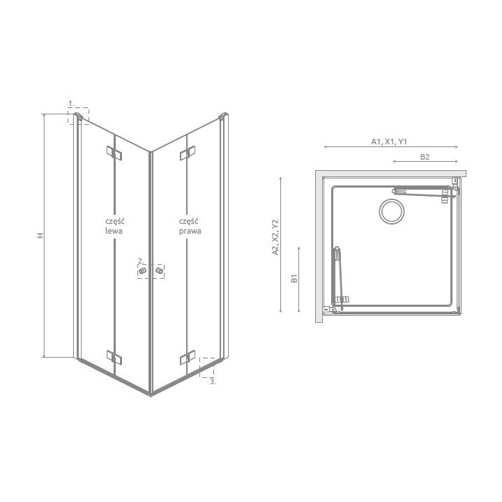 Kabina prysznicowa Radaway Modo X I 120, przejrzysta, 1180x2000mm