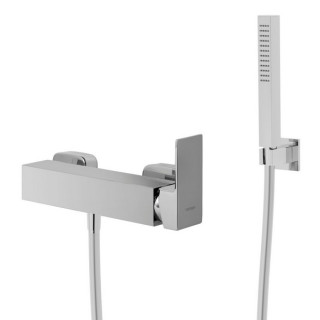 Zestaw prysznicowy Corsan Lugo czarna bateria ze słuchawką prysznicową