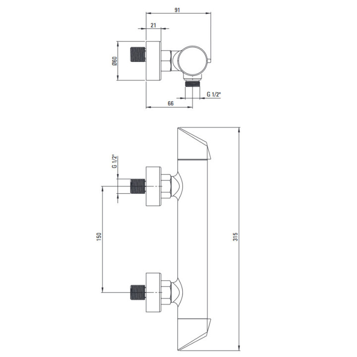 Bateria bidetowa , Deante Arnika, titanium