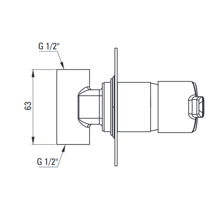 Bateria prysznicowa ścienna, Deante Arnika, titanium