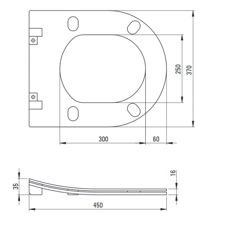 Miska WC z deską bezkołnierzową, Deante SILIA, biała