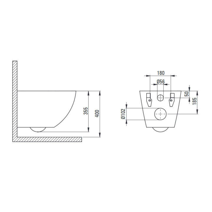 Miska WC z deską bezkołnierzową, Deante SILIA, biała